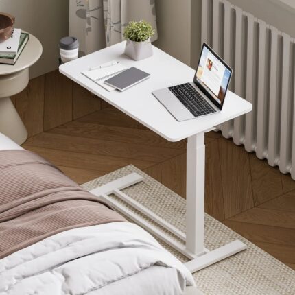 Adjustable and Movable Overbed Table with Hidden Casters